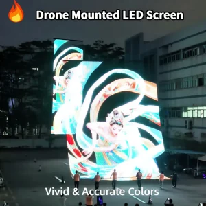 P25 Flying Mesh Screen Smart Control Weatherproof 360 Visibility 4K IP65 Outdoor LED Display