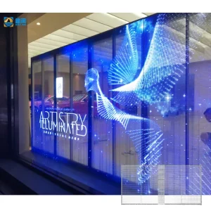 P3.91 High Transparency 3D LED Display Screen Indoor Advertising Application for Glass Windows Shopping Malls