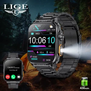 P5 High End Men’s Smart Watch for Call Waterproof 30m Heart Rate Monitoring Blood Pressure Measurement Stainless Steel