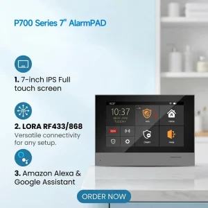 P700s 7 Inch Touch Screen Home Alarm Security Video Cameras Tuya Smart WiFi GSM Battery Powered Smart Alarm System