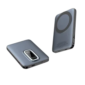 PD 22.5W 20W Magnetic Slim Portable 2-in-1 Wireless Power Bank, 10000mAh Lithium Polymer Fast Charging, Built-in Cable, Type-C