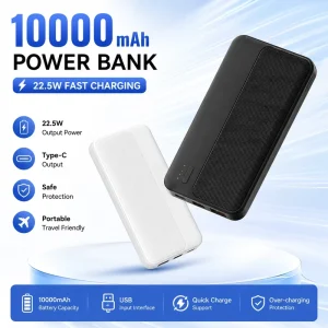 PD 22.5W Smart Phone Fast Charging 10000 MAh 10k Capacity Charging Bank Android Dual Compatible Oem Odm Quick Charger Power Bank