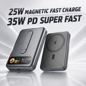 PD 35W 10000mAh Fast-Charging Battery Pack NTC Smart Temperature Control TFT Display Type Mini Wireless Magnetic Power Bank