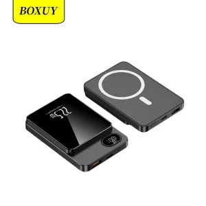 Q9 Magnetic Portable Mini Phone Power Bank, 10000mAh, PD20W Type-C Fast Charging, 5000mAh Wireless 15W Fast Charging