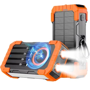 Newly Launched Ultra-Fast-Charging Solar Power Bank, PD 22.5W, 30,000mAh, with 4-in-1 Data Cable, High-Capacity Power Bank