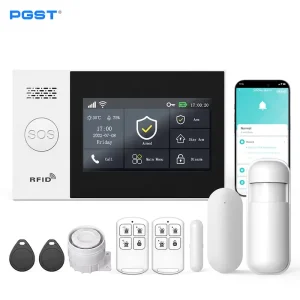 PGST Home Automation Tuya Smart GSM Wifi Alarms Security System for House ABS Material Burglar Security