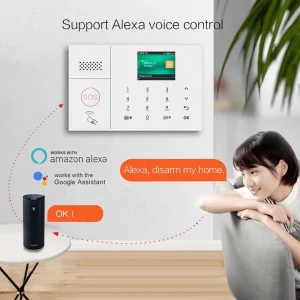 PGST Tuya Smart 4G WiFi Home Security System with PIR Detector Wireless Touch Panel ABS Door Windows Sensor