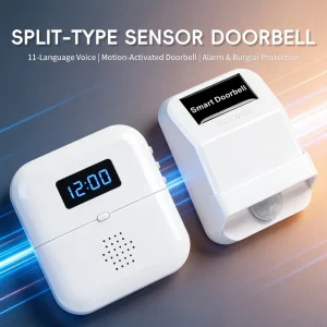 PIR Motion Sensor Doorbell Wireless Welcome Chime for Home Business Shops Wide Angle Infrared Motion Detector Entry Alert