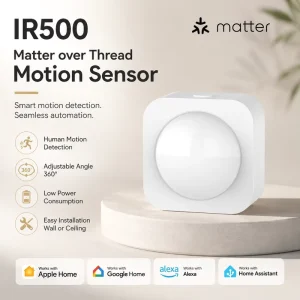 PIR Motion Sensor Matter Over Thread Passive Infrared Sensor 8m Detection Range Remove App Control
