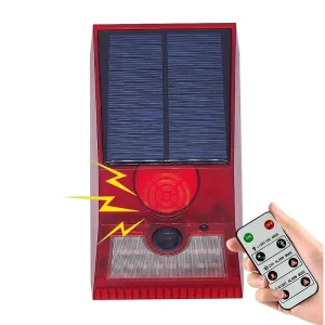 PIR Sensor Solar Garden Warning Lights 1 8M Sensing Distance Rechargeable Warning Lights for Outdoor Emergency Security
