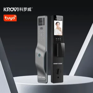 PR09 Anti theft 3d Face Recognition Smart Door Lock Digital Fingerprint Password Smart Door Lock for Project