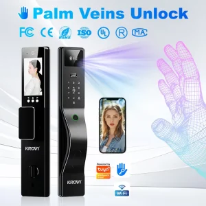 PR09 OEM/ODM Tuya Aluminum Alloy Smart Door Lock Biometric Palm Vein 3d Recognition Cerradura Inteligente Smart Lock