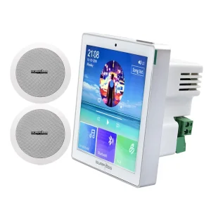 PW425B+2CR520 Mini Wall Mount Amplifier with Ceiling Speaker Smart Home Background Music System Receivers & Amplifiers