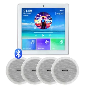 PW425B+CR620 Smart Home Theater Amp Audio System 4CH Speakers Output Mini Compact Power Wall Amplifier With Equalizer