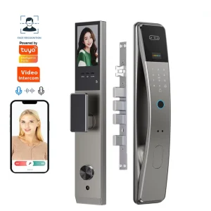Palm Smart Door Lock 3d Face Recognition Rfid Ic Card Wifi Security Camera Video Call Digital Fingerprint Door Lock