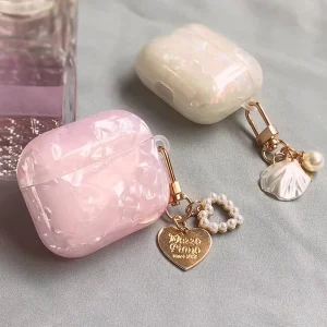 Pearl Earphone Cases for Airpods 4 Leopard Pendant Headphone Protective Cover for Apple Airpod 3 Pro 2 1 Pro 3 Generation Case