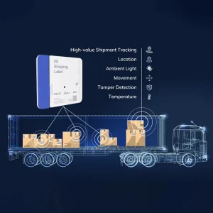 Peel and Ship 5G Cellular Smart Shipping Label Asset Tag for Environmental Monitoring Tamper Detection Real time Location