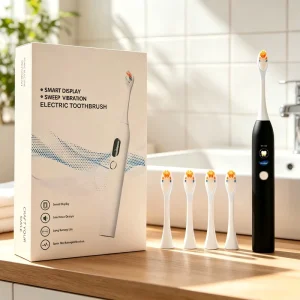 Personal Care Beauty Appliances Rechargeable IPX7 Waterproof 5 Modes OEM ODM Smart Vibrating LCD Screen Electric Toothbrush