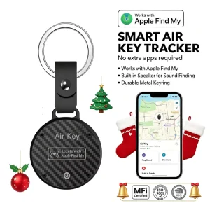 Personalized Carbon Fiber Anti-lost Key Organizer with tracker GPS Keychain Tag for Christmas Gift Set