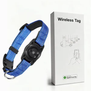 Pet Anti Lost Dog Collar Tracker IP68 Waterproof Reflective ABS Nylon Adjustable S M L Black Teal