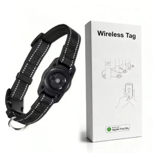 Pet Anti Lost Tracker Collar Certified Dog Cat IP68 Waterproof Reflective Nylon ABS S M L 4 Colors