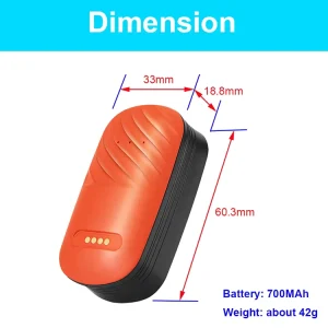 Pet Smart GPS Mini Dog Cat Anti Lost IPX67 Waterproof Pet Locator with Precise Positioning and Real Time Location Monitoring