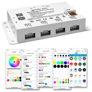 Pixel Light Led Controller Smart Cloud Wifi Rgb Music Sync Led Control System 4 Output Pixel Led Light Controller