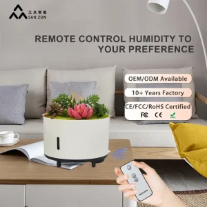 Plant Aroma Humidifier 200ml Ultrasonic Essential Oil Diffuser with Remote Control for Home Office