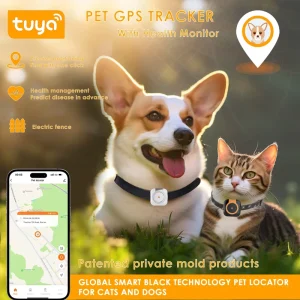 Plastic Dog Collar GPS Tracker Cloud Storage 20+ Hours Battery Life Waterproof Real Time Tracking for Small Dogs Animals