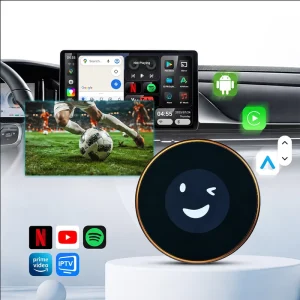 PlayAiBox Android 15 AI Box for BMW Qualcomm 6350 8+128G Wireless CarPlay Video Adapter Built in GPS Navigation YouTube Netflix