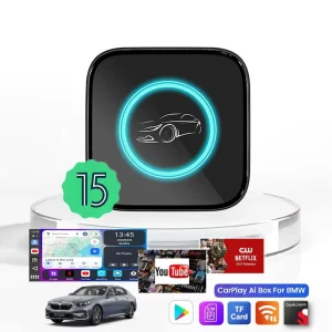 PlayAiBox Android 15 CarPlay Android Auto Adapter Qualcomm 6115 4+32GB for YouTube Netflix Video Playback Supports App Downloads