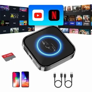 PlayAiBox Android 15 CarPlay Android Auto Smart Box 4+32GB 4G Network Built in Play Store YouTube Netflix & OTA Update