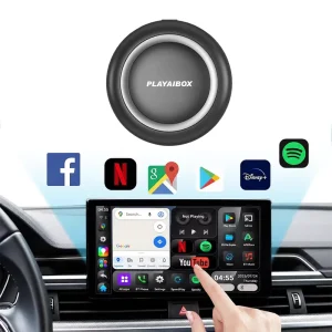 PlayAiBox Android15 Qualcomm 6350 Wireless Carplay AI Box 8GB+128GB 5G Network Built in GPS Support Play Store YouTube Netflix