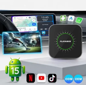 PlayAiBox Qualcomm 6115 Android Box CarPlayAndroid 15 Tbox 4G +32GB with a Large Number of Apps, AI Video Box, Wireless Adapter