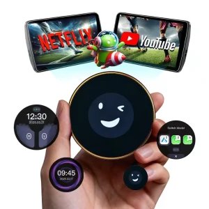 PlayAiBox Wireless Carplay to Android15 AI Box for Qualcomm 6350 8GB+128GB Built-in Gps Car Multimedia for YouTube Netflix