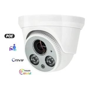 PoE IR Eyeball Network Outdoor Dome Camera 5MP Pan Tilt 2.7 12mm Lens RJ45 Connection Built In Mic Motion Detection NVR 360