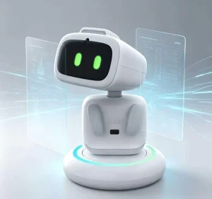 Pocket Pet AI Robot Interactive Smart Desktop Companion with Emotive Screen Voice Control & Wireless Charging
