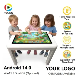 Poling Interactive Technology Device Android Desk for Kids Education Gaming Tablet All in One Smart All One Touch Screen Table