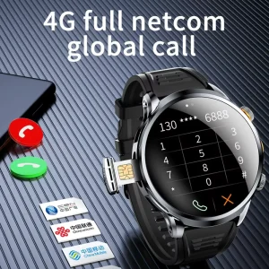 Popular 4G Smart Watch HD Big Screen 32GB GPS WiFi Call Camera Heart Rate Fitness IP67 Sleep Tracker Silica Gel Magnetic
