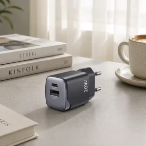 Popular Customized EU Plug Portable 20W A+C PD Fast Wall Charger for Smartwatch