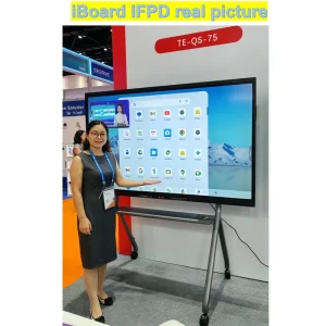 Popular Interactive Flat Panel 75 Inch 4k Resolution Smart Touch with New Android System Equipment for Classroom Office Meeting