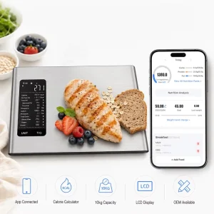 Popular Nutrition Calorie Info App Keukenweegschaal Digital Kitchen Weighing Scale Smart Food Scale with Nutritional Calculator