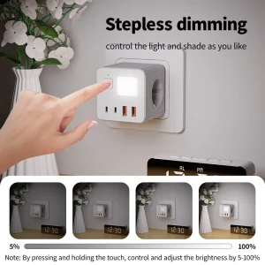 Porous Switch Wiring Power Station EU Standard Plug In Panel Smart Plug Power Strip Plugs Wall Socket