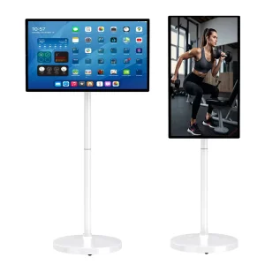 Portable 24 Inch FHD LCD Touch Screen Monitor Android Smart TV Indoor OEM Education & Entertainment Display with Movable Stand