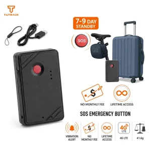 Portable 7 9 Day Battery SOS Emergency Button No Monthly Fee Lifetime Access Bike Bag Suitcase Tracker Wireless GPS Tracker