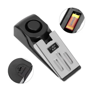 Portable ABS Security Door Stop Smart Personal Alarm System HORN 120DB Vibration Sensor 10 20m Detection Range for Hotel Home