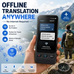Portable AI Language Translator Device 142 Languages Voice Photo Translation Offline Translator for Travel Business OEM