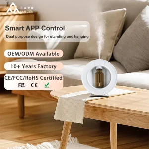 Portable Aroma Diffuser with App Control Battery Operated Wall Mounted Essential Oil Scent Diffuser