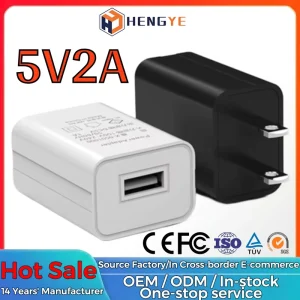 Portable CE Listed 10W OTP 5V 1A 2A Fast EU US Plug USB Mobile Charger