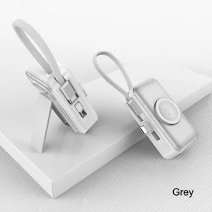 Portable Charging Power Bank 5000mAh Capacity Mini 20W Wireless Charger With Charging Cable